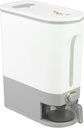Automatic Rice Dispenser, Large Grain Storage Bin with Lid Measuring Cup, Press Type Airtight Storage Container for Rice, Sugar, Beans, Grains and Small Dry Food, Keep Dry