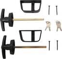 Shed T-Handle Lock Set Black 6 1/2" (1 Pair)