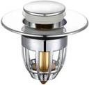 Sink Drain Strainer, Pop Up Bathroom Sink Stopper Drain Hair Catcher with Anti-Clogging Filter Basket, Stainless Steel Silver 1 pcs