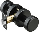 Black Interior Door Knob with Push Lock, Privacy Door Knobs Door Handles for Bath and Bed, Heavy Duty Door Knob with Lock