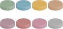 Vaincre 8PCS Mason Jar Lids - Colored Plastic Mason Lids Regular Mouth, Leak Proof Canning Covers with Silicone Rings for Ball, Kerr and More, Reusable Can Tops Caps Covers for Jars