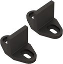 JUBEST Black Aluminum Floor Guide for Sliding Barn Door Hardware Set of 2, T Shape Guide, Floor Mounted, Install Easily