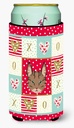 Caroline's Treasures CK5149TBC Pixie Bob Cat Love Tall Boy Hugger, Red Can Cooler Sleeve Hugger Machine Washable Drink Sleeve Hugger Collapsible Insulator Beverage Insulated Holder