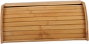 Bread Container Sliding Cover Bamboo Kitchen Bread Box Corner Bin for Shop