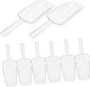 Ciieeo Mini Plastic Scoop Set 8-Piece Candy Dessert Shovel Acrylic Food Scoops for Ice Cream Popcorn and Buffet Serving