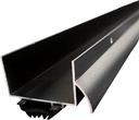 U Shaped Aluminum Door Bottom Sweep with Drip Cap, Weather Stripping Seal for Exterior Doors, 1 3/4" Width, Black (36 Inch)