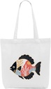 Aesthetic Fish Decor Travel Vacation Beach Bag Canvas Tote Bag for Women Sister Girls Mom Reusable Grocery Bags for Shopping Work Camping Birthday Christmas Appreciation Retirement