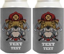 Fire Fighter Gifts For Adults Personalized Firefighter Bulldog Mascot 2-Pack Personalized Can Drink Thermocoolers