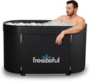 XL 120 Gallon Ice Bath Tub for Athletes, Portable Cold Plunge Tub with Cover and Side Storage Pocket, Designed in USA, For Indoor Outdoor Use