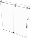 Montage 57.25-59" W x 78" H Euroglide Frameless Shower Door with 3/8" Clear Tempered Glass (Polished Stainless)