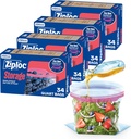 Ziploc Quart Food Storage Bags, Stand-Up Bottom, Easy to Fill, 136 Count (Packaging May Vary)