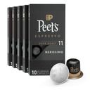Peet's Coffee, Dark Roast Espresso Capsules, Compatible with Nespresso Original Machine - Nerissimo Intensity 11, 50 Count (5 Boxes of 10 Espresso Capsules)