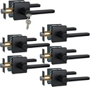 1pc Keyed Entry Door Lever & 5pc Privacy Door Levers
