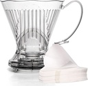 Clever Coffee Dripper and Filters, Large 18 oz, Original Classic Design, Safe BPA Free Plastic, Drip Coffee Maker, Pour Over, 100 Filters, Coaster and Lid