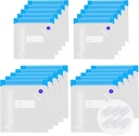 Sous Vide Bags, 20 PCS Reusable Vacuum Sealer Bags for Food Storage & Sous Vide Cooking, 2 Sizes Food Vacuum Zipper Bags BPA Free with 6 Sealing Clips