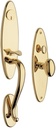 Baldwin 6573.003.ENTR Springfield Single Cylinder Mortise Handleset Trim Set, Lifetime Polished Brass