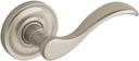 Baldwin 5455V.056.PRIV Wave Privacy Lever Latch Set, Satin Nickel with Lifetime Finish