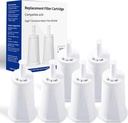 6 Pack Bes880 Water Filter Replacement Compatible with Brevile Sage Oracle Touch,Barista,Claro Swiss,BES878,Bes920,Bes008 Espresso Coffee Machine,Replaces Part #BES008WHT0NUC1