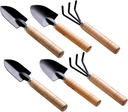 Garden Shovel Rake Set for Women 6pcs Gardening Hand Tool Sets Wooden Handles