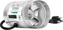 VIVOSUN 4 Inch Inline Duct Fan 100 CFM, HVAC Exhaust Ventilation Fan with Low Noise for Basements, Bathrooms, Kitchens and Attics, Silver