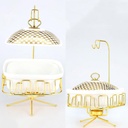 Buffet Hotpot Heating and Warming Utensils Set - Hangable Lid Buffet Ceramic Cookware, Ceramic Buffet Frying Pan Tray, Food Warming Buffet Crock Pot, Buffet Warming Equipment(Size:3.0L,Color:Gold)