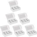 KICHOUSE 6pcs Clear Cupcake Boxes with Window Portable Bakery Packaging for Muffins and Desserts Sturdy Take-out Container for Safe Transport and Freshness