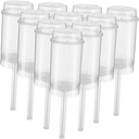 Ciieeo 30pcs Clear Push Cake Holders Portable Round Containers for Cakes Ice and Desserts for Parties Gatherings and Bakeries Reusable and Freezer Safe