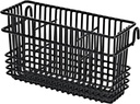 Better Houseware Utensil Drying Rack, Silverware Drying Basket with Hooks, 3-Compartment Steel Holder, Fits Most Dish Racks and Wall Grids, 2 x 8 x 4 Inch, Black