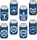 10 Pack Can Cooler Sleeves - Boat Party Favors - Nautical Party Decorations, Accessories - Funny Beer Cooler