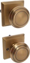 Baldwin PSTRATSR049 Reserve Passage Traditional with Traditional Square Rose in Matte Brass & Black Finish