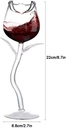 SELETED Creative Rose Flower Goblet Glasses for Party Kitchen Bar Celebration, Lead-free Crystal Cocktail Wine Juice Goblet 12.2oz(2 cups) Red Wine Glasses Gifts Durable Glassware(Rose) (2)