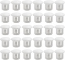 30 PCS Black Hole Plugs - 3/8 inch (10mm) Plastic Flush Type Hole Plugs Snap in Locking Hole Tube, Used for Furniture, Cabinet, Pipe & Tube, Round End Caps Cover Inserts