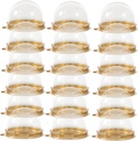 50Pcs Gold Thickened Cake Packing Cases with Sealing Effect for Macarons Desserts Pastries Stable Bottom Containers for Home Baking Cake Shops Parties Gift Packaging