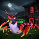 DomKom Halloween Inflatable Decorations, 8FT Centipede Outdoor Holiday Decor Blow Up Halloween Yard Decor, LED Lights Inflatables Outdoor Garden Lawn Halloween Decor