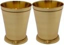 Bona fide 2 pieces brass goblet plain design,Premium Goblet Champagne Flutes Coupes Wine drinking Glass,tumbler cups for water juice milk beer ice tea set of 2 pieces brass chalice cup 360 ml each