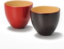 IPPINKA Japanese Traditional Lacquared Cups for Tea and Sake - Set of 2 - Black & Red - Durable and Elegant Design - Made in Kyoto, Japan