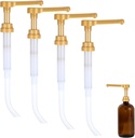 4 Pcs Gold Sauce Pump Dispenser for 64 Oz Bottles, 15CC Reusable Coffee Syrup Pump Large Coffee Syrup Dispenser for Vanilla Chocolate Sauces