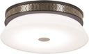 George Kovacs P955-691-L Tauten LED Flush Mount, Coal With Brushed Nickel