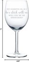 MIP Brand Wine Glass Goblet Stuck With Us Will You Be My Bridesmaid Proposal (10 oz)