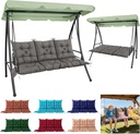 3 Seater Porch Swing Cushion,Thick Cushion for Patio Swing Furniture,3-Person Outdoor Swing cushiosn with Ties & Storage Bag,for Patio, Porch, Backyard, Garden,Outdoor (Dark Gray 60 * 40 in)