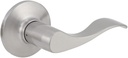 Delaney Hardware Logan Dummy Door Handle, Fits Door 1-3/8 to 1-3/4 in. Thick, Satin Nickel – Reversible Left-Handed Decorative Door Lever – Easy to Install Pull with No Latch