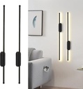 Wall Sconces Set of 2 Matte Black Modern Sconces Fixtures Wall Lighting Indoor Hardwired Wall Mounted Lamp 3000K Warm Light Bathroom Vanity Light of 2 for Bedroom Living Room Stairs