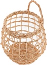 Woven Wall-Mounted Storage Basket Rattan Hanging Basket for Kitchen Garlic and Vegetable Organization Decorative Egg for Home and Garden Random Color