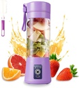 Portable Blender Cup,Electric USB Juicer Blender,Portable Juicer For Shakes and Smoothies, juice,380ml, Six Blades Great for Mixing,light purple