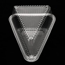 50 Cake Slice Containers with Lids | Hinged Medium Disposable Plastic Cake Containers | Clear Cheesecake Container, Individual Cake Pie Slice Boxes for Flan Dessert Pastry Cookie Snack Fruit Packaging