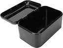 Cabilock Black Metal Bread Organizer Box Iron Kitchen Storage Container Moisture Resistant Bread Bin for Home Countertop Portable and Lightweight Vintage Style