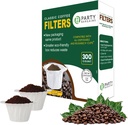 PARTY BARGAINS 300 Paper Coffee Filters - White Classic Design Single-Use Coffee Filters for Keurig Brewers and Compatible with K-Cup Pods 1.0 & 2.0 Models