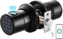 Smart Fingerprint Door Knob with Keypad, Keyless Touchscreen Digital Entry Door Lock, Secure Bluetooth, App Control, Anti-Slip Handle, Easy to Install, Auto Door Lock for Home, Hotel, Office, Garage
