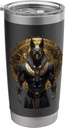 Anubis Egyptian Diety Egypt Pyramid Ancient Egypt Stainless Steel Insulated Tumbler