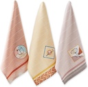 DII Bungalow Collection Absorbent Cotton Kitchen, Kitchen Towel Set, 18x28, Embellished Bungalow, 3 Count